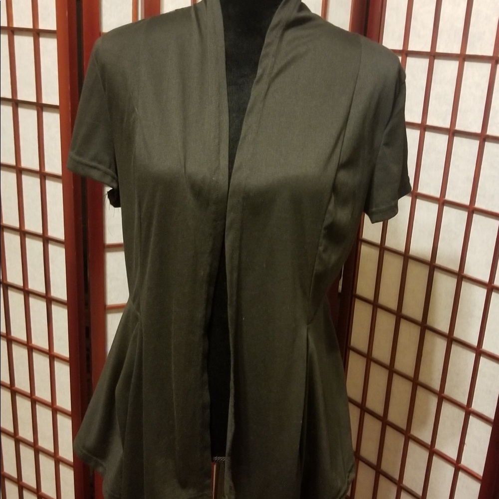 Black topper with lace back-B140